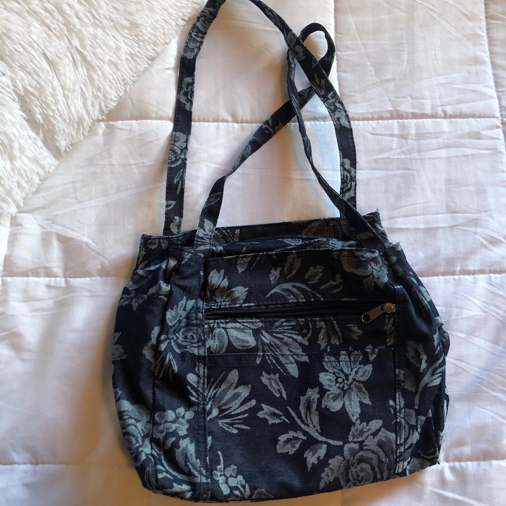 BRAND NWOT Floral denim bag